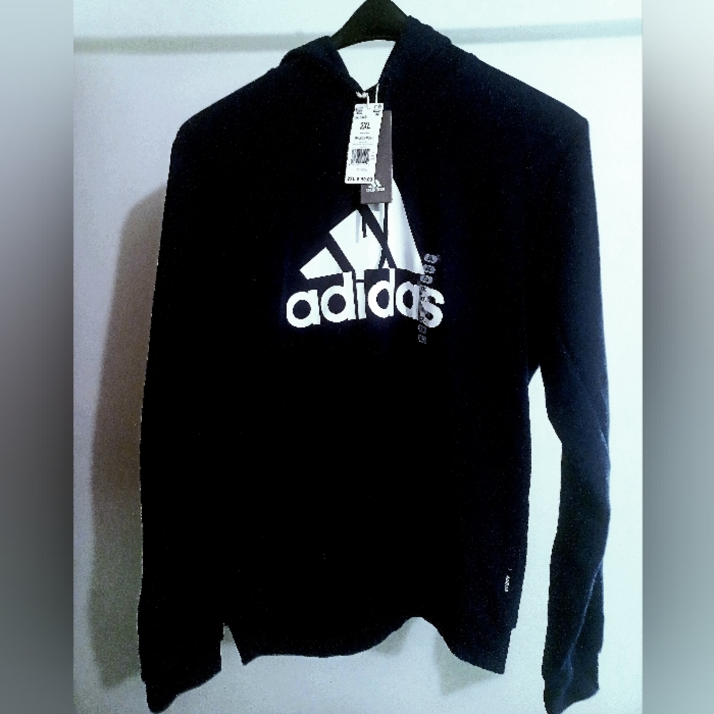 NWT Adidas Mens Hoodie Black Size XXL